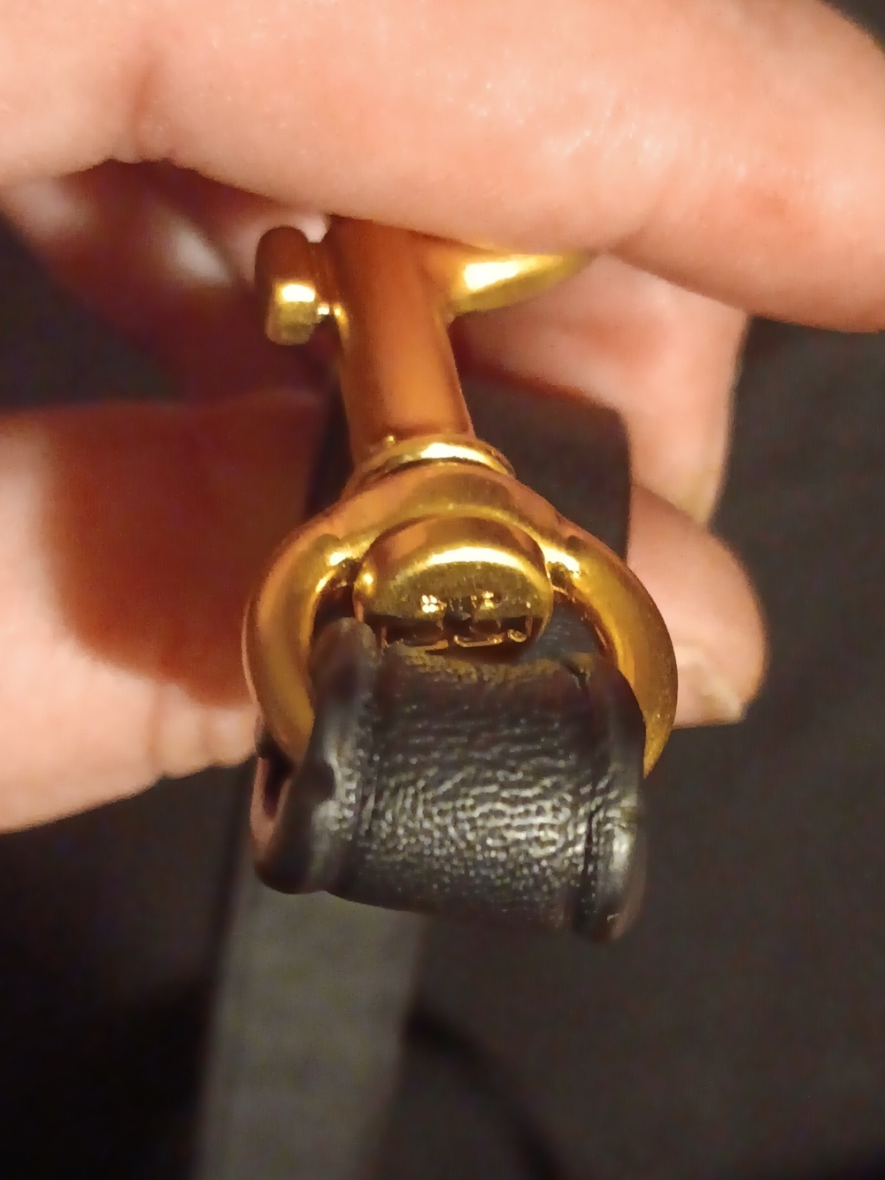 Tory Burch Black Leather Strap with Gold Hardware Women’s Replacement Shoulder - Picture 4 of 5